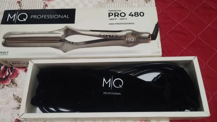 Prancha profissional MQ Titanium pró 480 cor cinza 