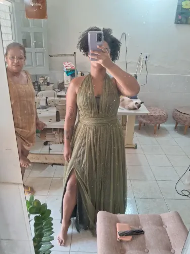 Vestido de madrinha Verde Oliva