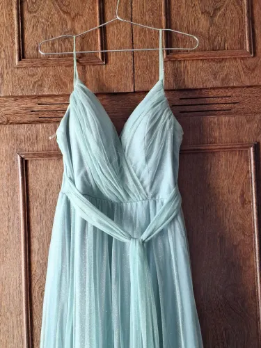 (DISPONÍVEL) Vestido de festa verde água | Veste P/M