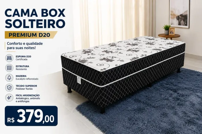 Cama Box Solteiro (Frete Grátis Para Nova Friburgo)