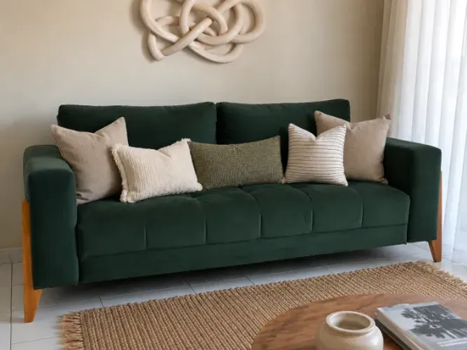 Sofá Verde de Sala de Estar
