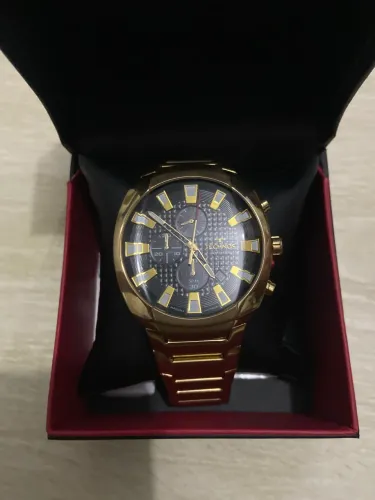 Relógio masculino Tecnos Skymaster Dourado (novo!)