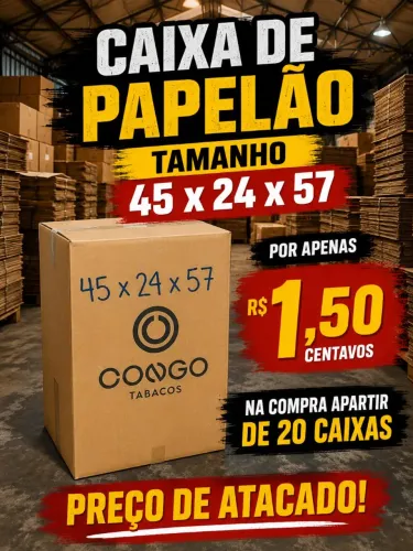Caixa de papelao tamanho 45x24x57