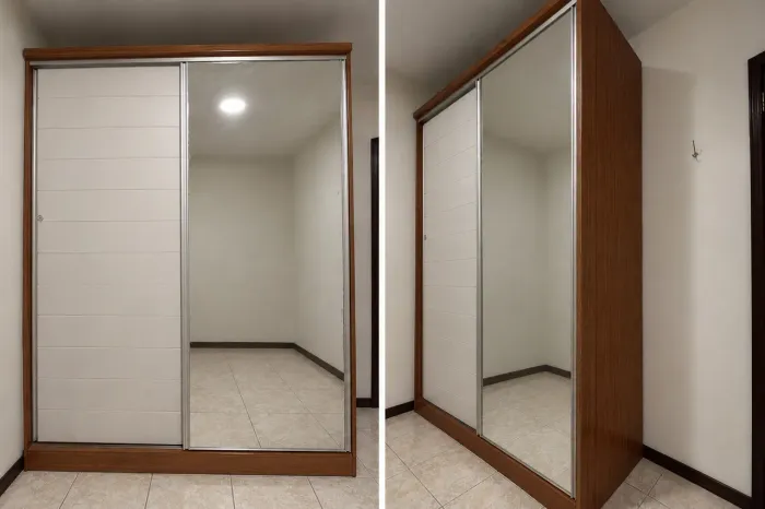 GUARDA-ROUPAS COM 1 PORTA ESPELHADA FRIZ- TOK&STOCK