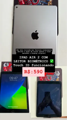 IPAD 2 AIR COM LEITOR DE DIGITAL