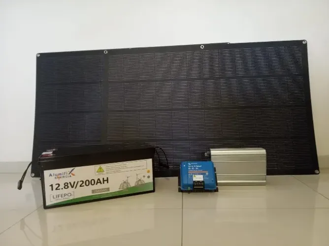 KIT ENERGIA SOLAR COMPLETO PARA BARCO, MOTORHOME E SISTEMA OFF-GRID