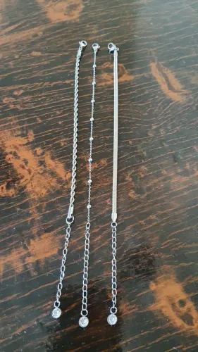 Trio Pulseiras banho prata com zirconia