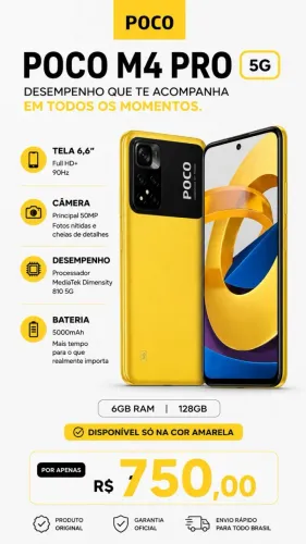 Smartphone Poco M4 Pro / 5g / 128GB / 6GB RAM