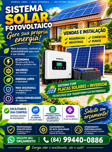 ENERGIA SOLAR COM ENTRADA FACILITADA