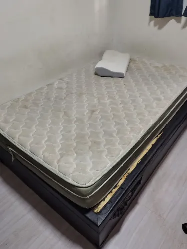 Cama baú + colchão (tamanho: viúva)