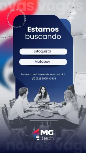 Vaga para Estoquista e Motoboy