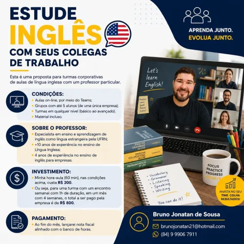 Aulas de Inglês / Professor Particular