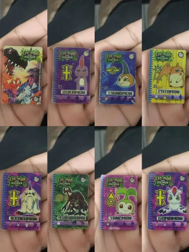 26 Tazos Lig-Mon Digimon Elma Chips 2001 Originais!