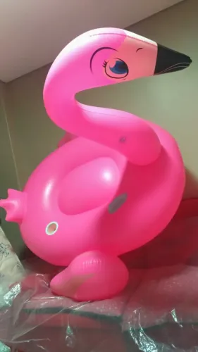 Bóia inflável flamingo 1,50m x1,73m X 1,25m