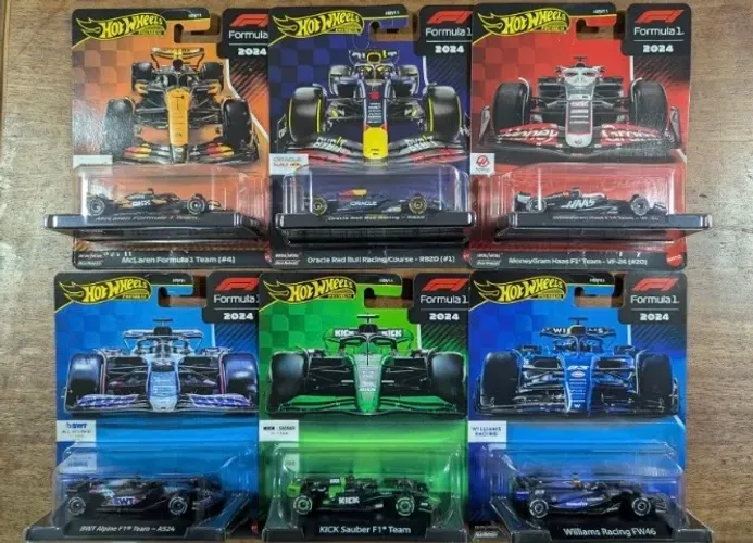 Hot Wheels Formula 1 Premium - Coleção Completa 2024 -Seis Miniaturas