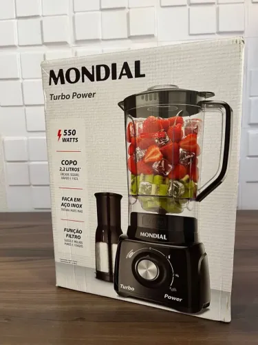 Liquidificador 550W de potência Mondial novo na caixa..