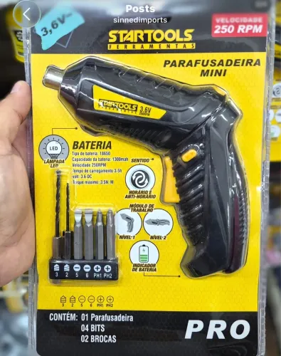 MINI PARAFUSADEIRA A BATERIA REF: SR0605
