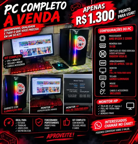 Vendo pc game completo não faço rolo