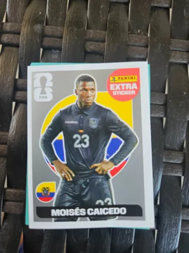 Extra Sticker Prata Figurinha Lendária Moisés Caicedo
