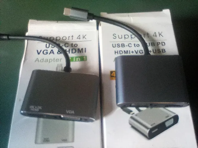 2 USB - C para VGA e HDMI