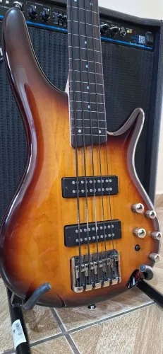 Baixo Ibanez fretless 5 cordas