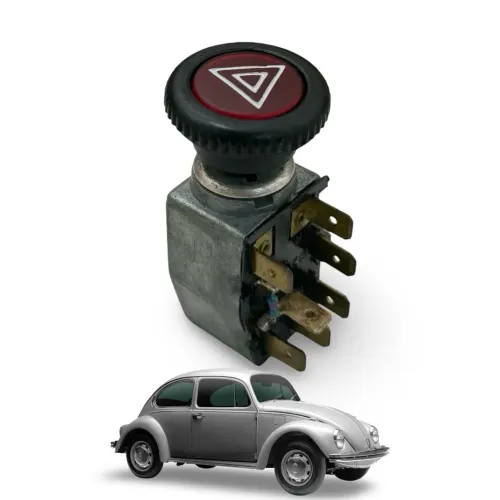 Botão interruptor pisca alerta original Volkswagen Fusca Kombi Brasilia TL