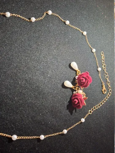 Conjunto Pérola Colar e Brincos