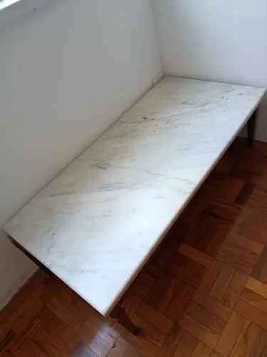 Mesa de centro mármore carrara