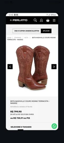 VENDO BOTA NASHVILLE COURO MOGNO NUNCA USADA