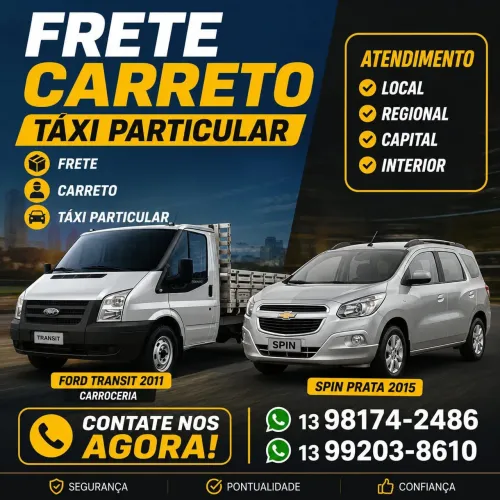 Frete carreto táxi particular 