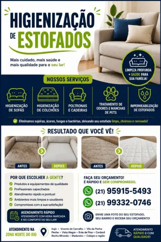 Higenização de estofados 