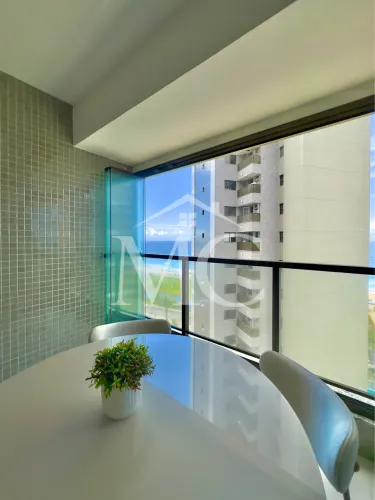 Apartamento 1 Quarto Mobiliado, Andar Alto com Vista Mar | Jaguaribe
