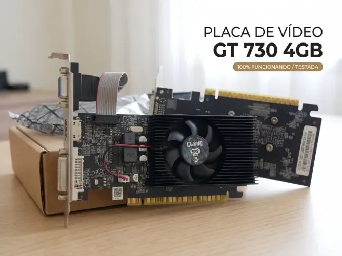 Placa de Vídeo Clanm NVIDIA GeForce GT 730 4GB GDDR3 128-bit