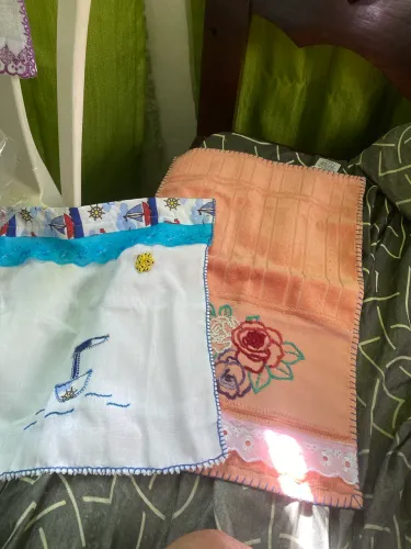 pano de prato e bordados
