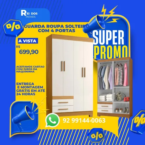 Guarda roupa solteiro a pronta entrega