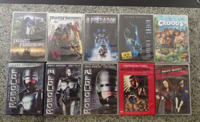 Filmes Tudo Junto - 10 DVDs Blu-ray