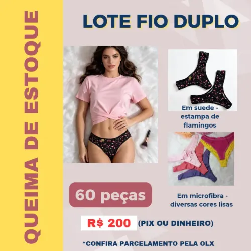 60 Calcinhas FIO DUPLO
