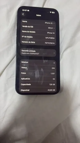 iPhone 14 quase zero, bateria 100%,e sem detalhes estéticos.barbada