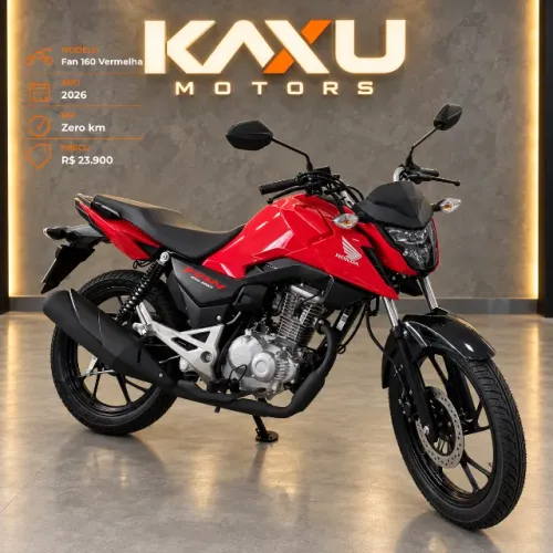 Honda CG 160 FAN Flex 2026 Vermelha Zero KM