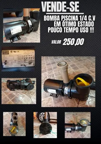 Bomba piscina 1/4 Cv ideal para piscina até 28 mil litros