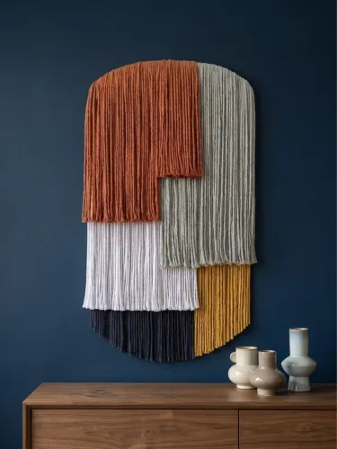 Tapeçaria de parede contemporânea má rama 3D