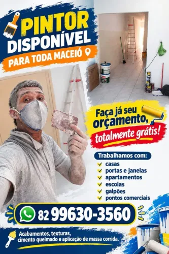 Pintor disponível bom e barato ainda acorda cedo..faça já seu orçamento gratuito