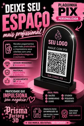 Plaquinha de pix personalizada