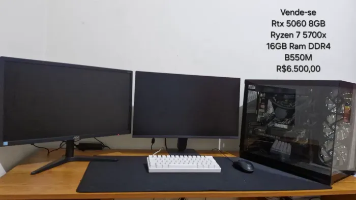 Pc Gamer RTX 5060 8GB Ryzen 7 5700x 16GB Ram 1TB NVME