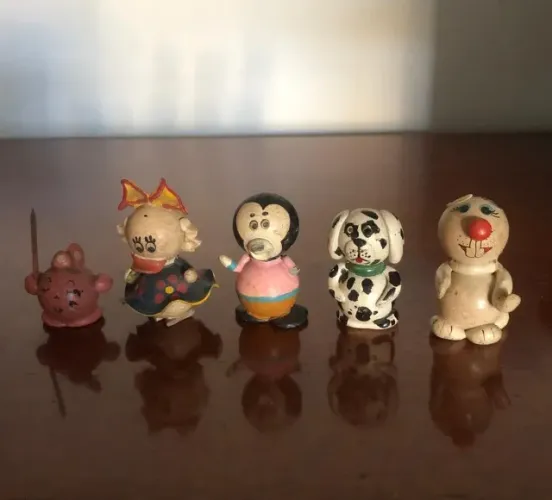 Bonecos em bola de gude- Vintage