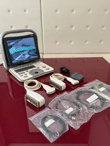 Ultrassom Sonoscape A6V com transdutor linear e convexo