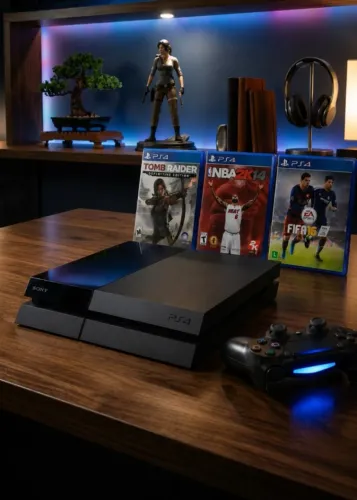 (BAIXEI PRA SAIR) Playstation 4 +3 jogos + controle | zerado, funcionando tudo