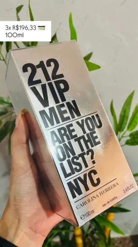 Perfume importado masculino 212 Vip Men 100ml original