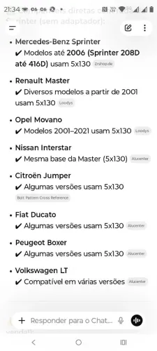 Rodas de liga leve aro 16 