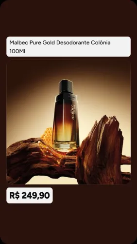 Malbec Pure Gold Desodorante Colônia 100ml